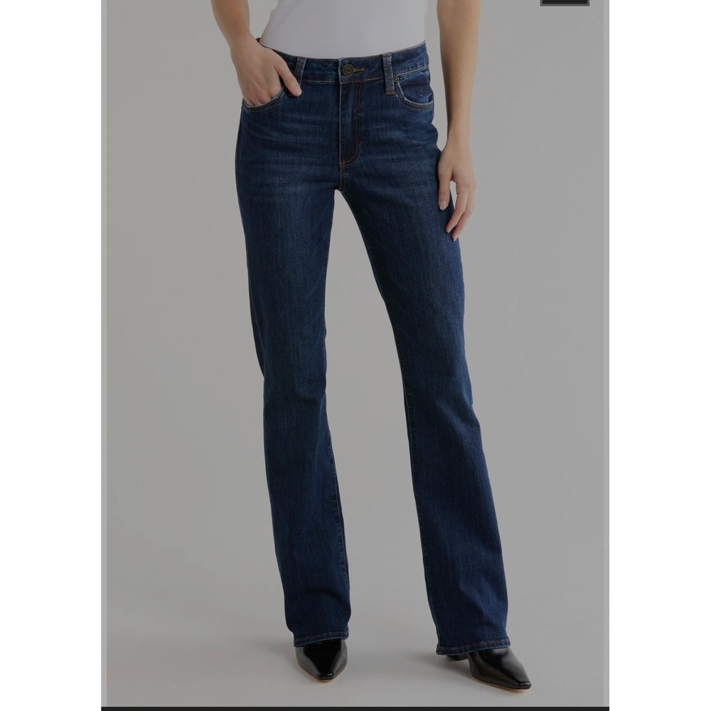 Kut from the Kloth Nicole High Rise Bootcut Jeans Dark Wash Size 14 KP2058MA5R